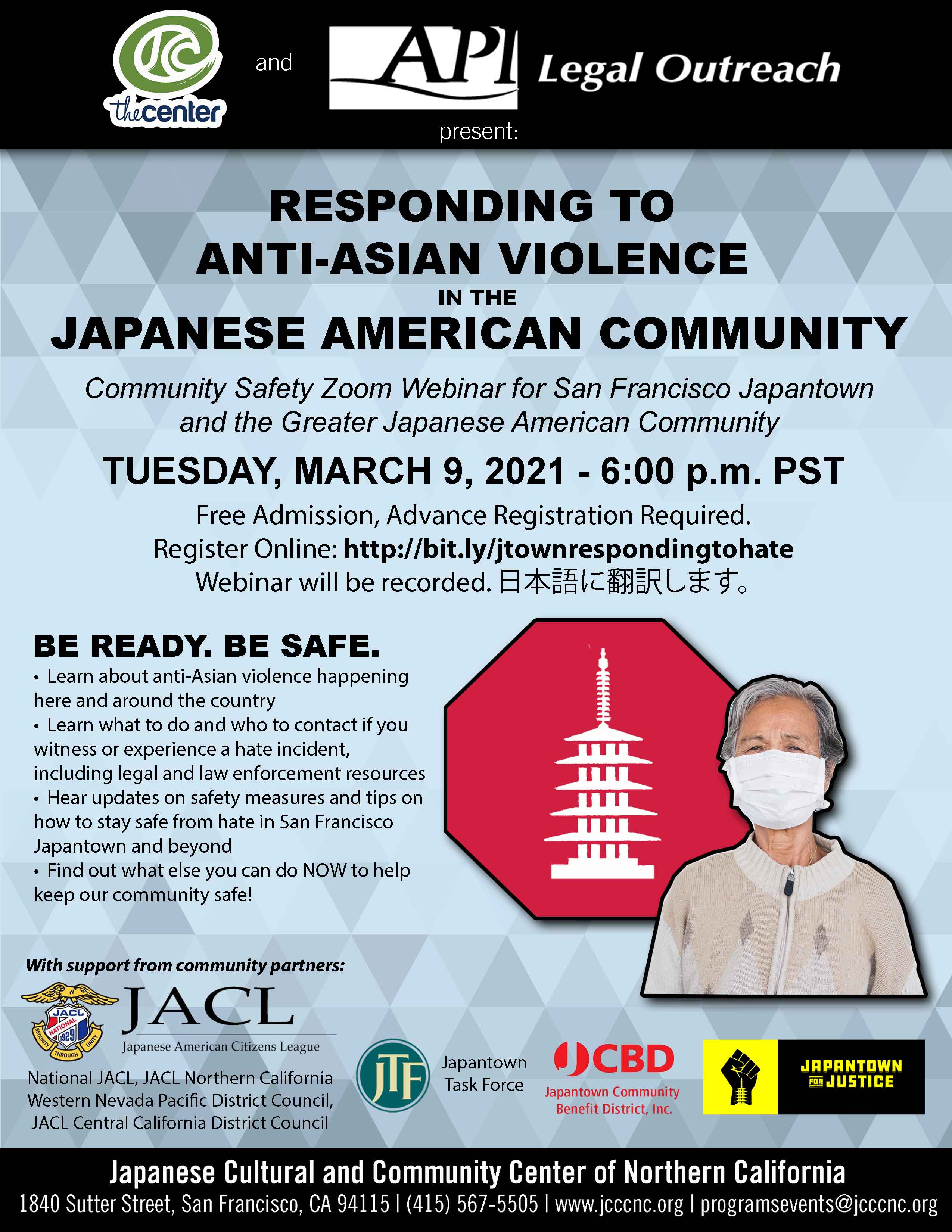 Responding to Anti-Asian Violence in the Japanese American Community: Community Safety Webinar