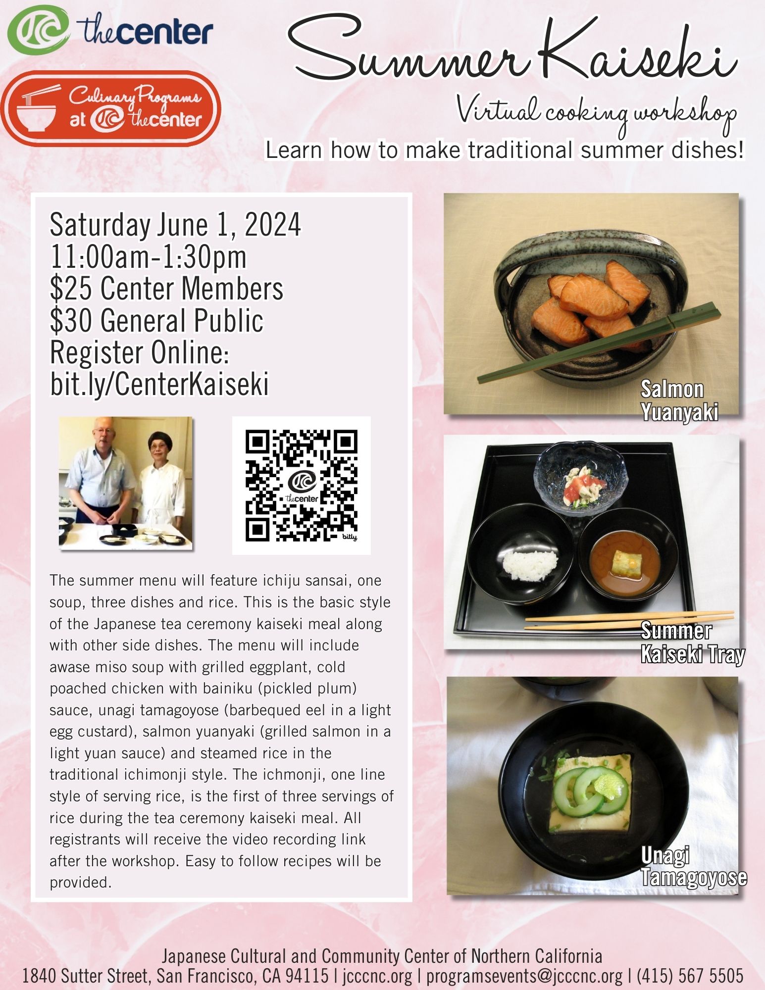 Summer Kaiseki Virtual Cooking Workshop – June 2024