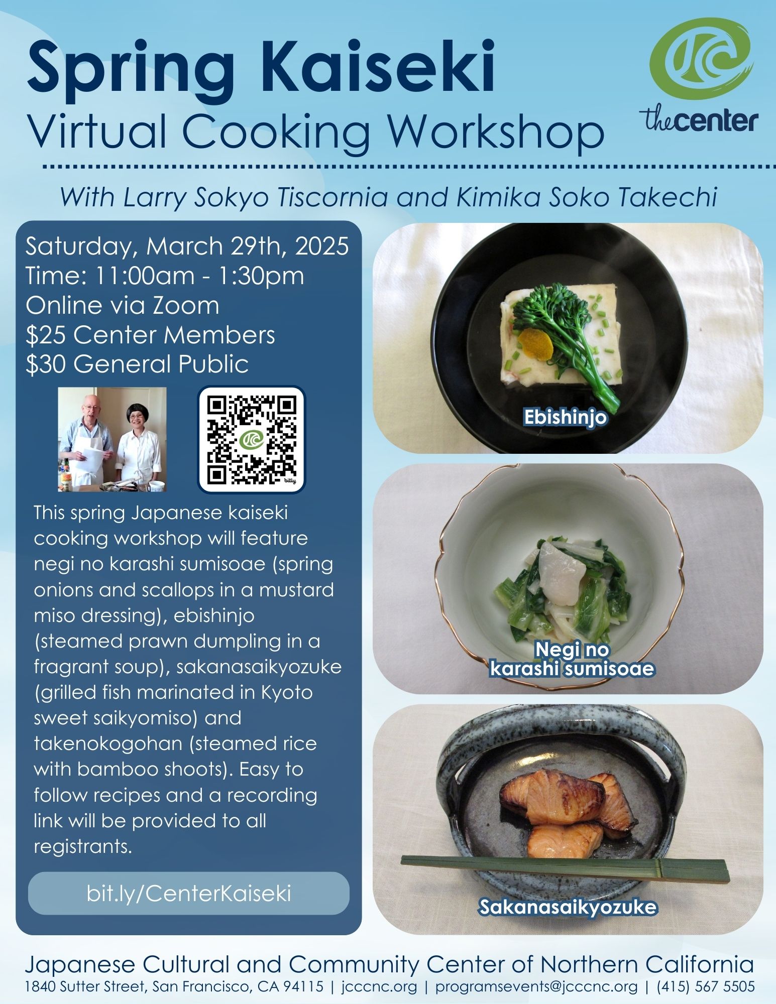 Spring Kaiseki Virtual Cooking Workshop – March 2025