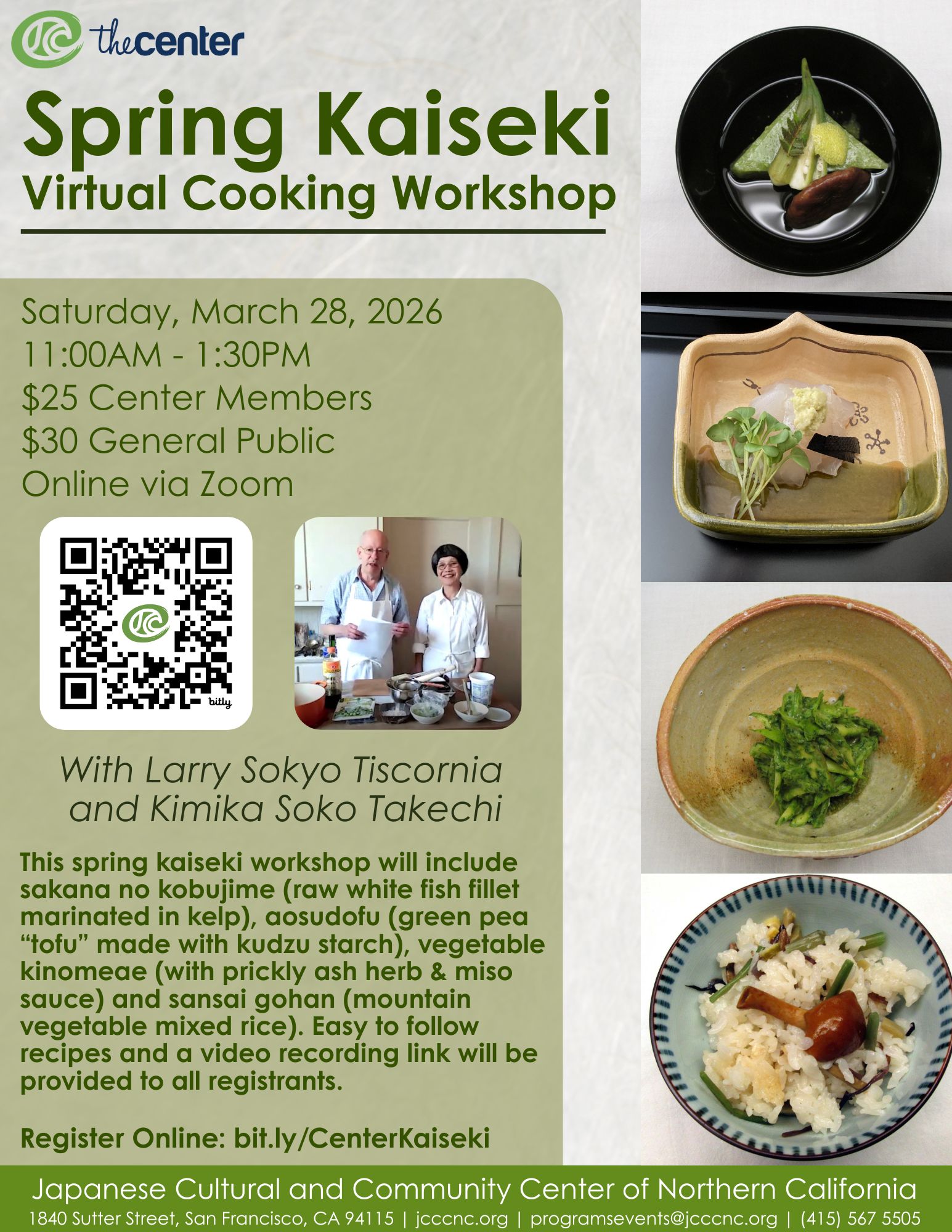 Spring Kaiseki Virtual Cooking Workshop